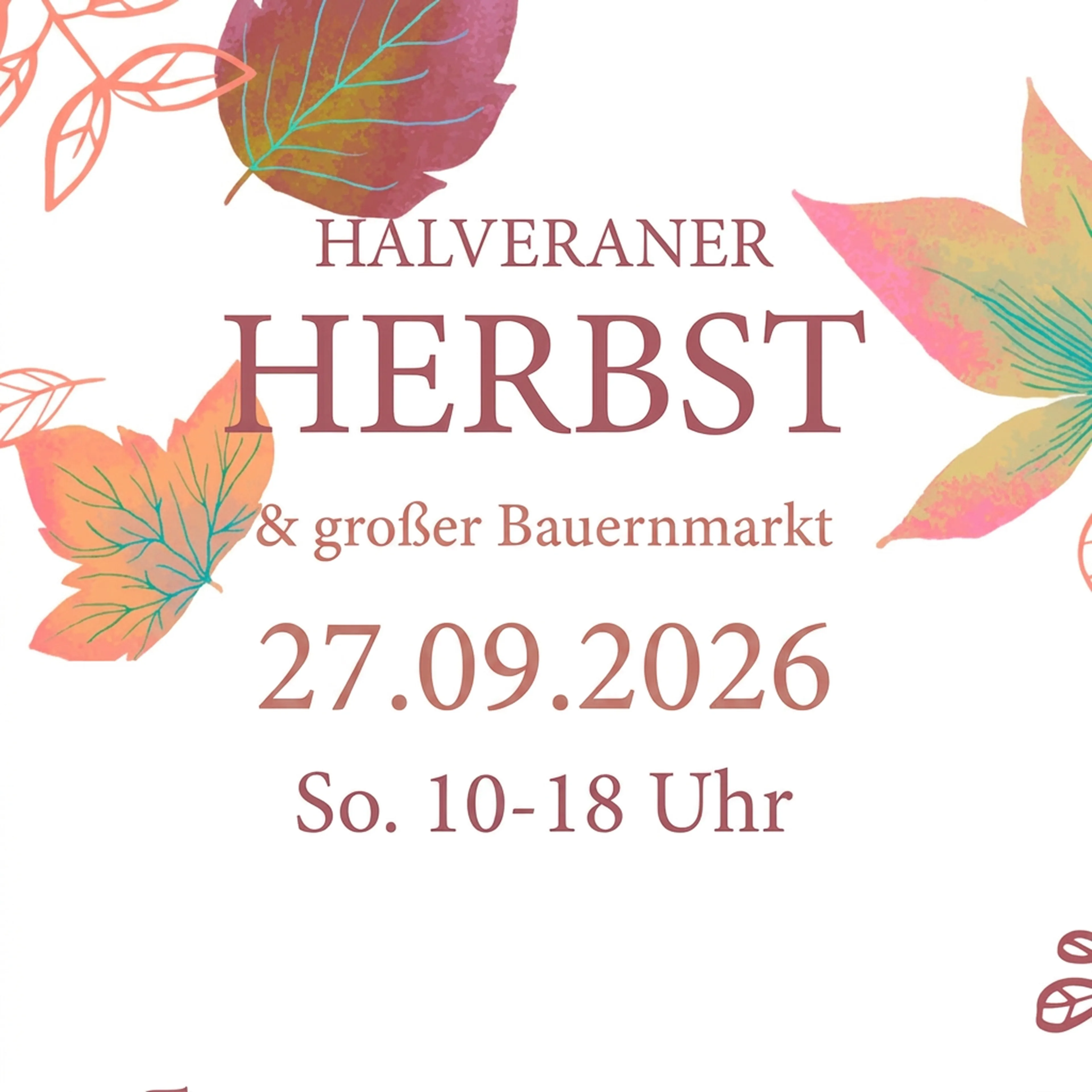 Veranstaltungsankündigung Halveraner Herbst am 27.09.2026 ab 10 Uhr