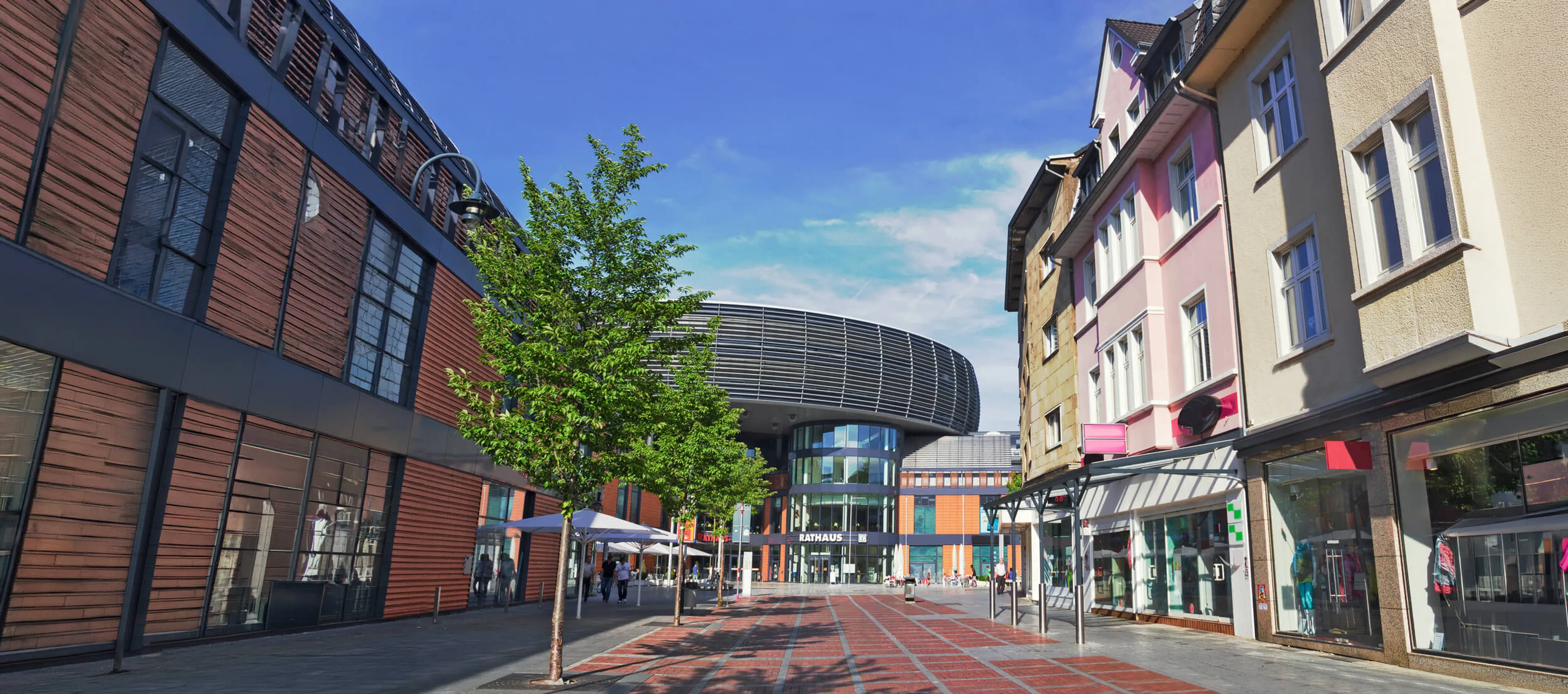 Innenstadt mit Rathaus in Leverkusen