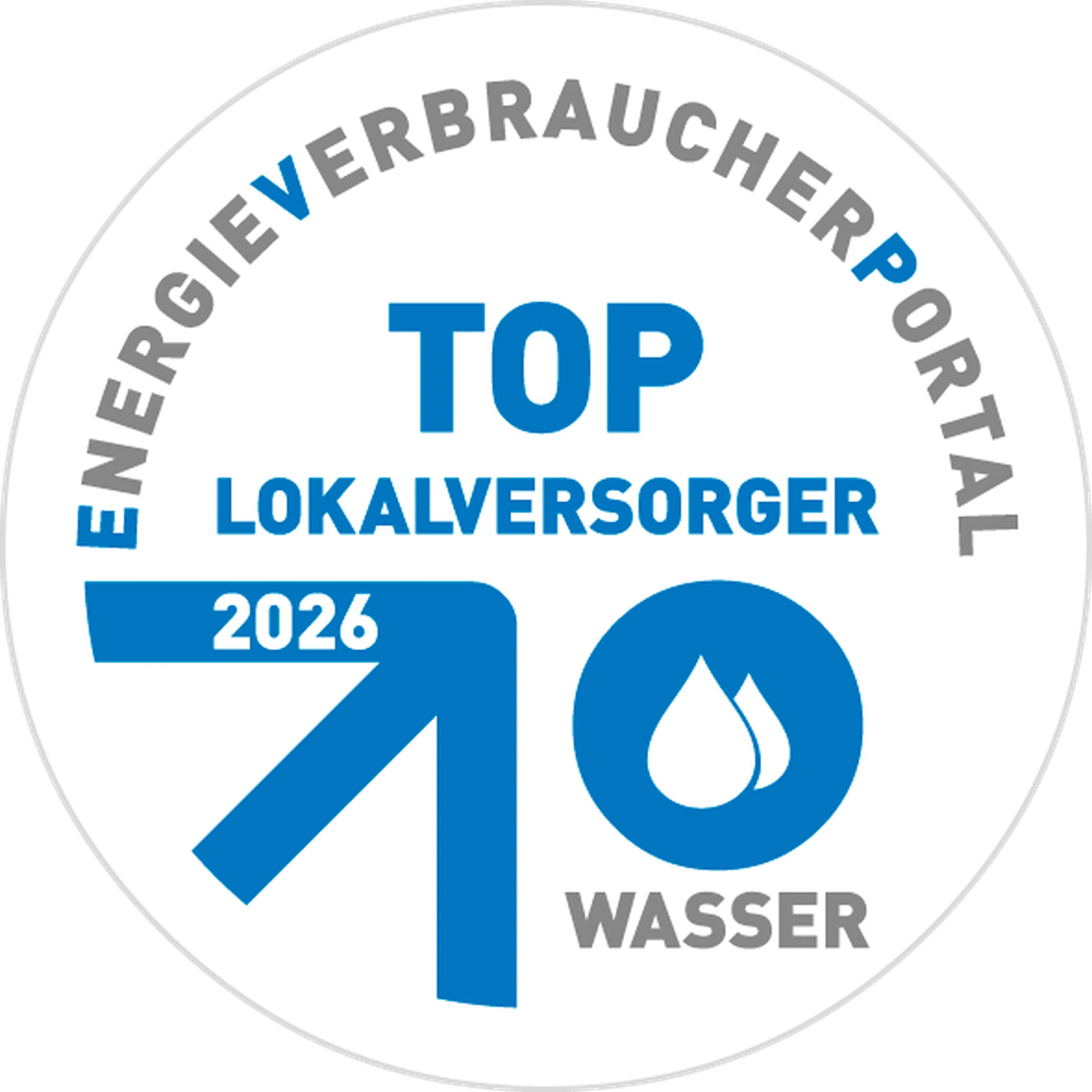 Siegel: Mark-E ist vom Energieverbraucherportal zum Top-Lokalversorger 2026 in der Sparte Wasser ausgezeichnet